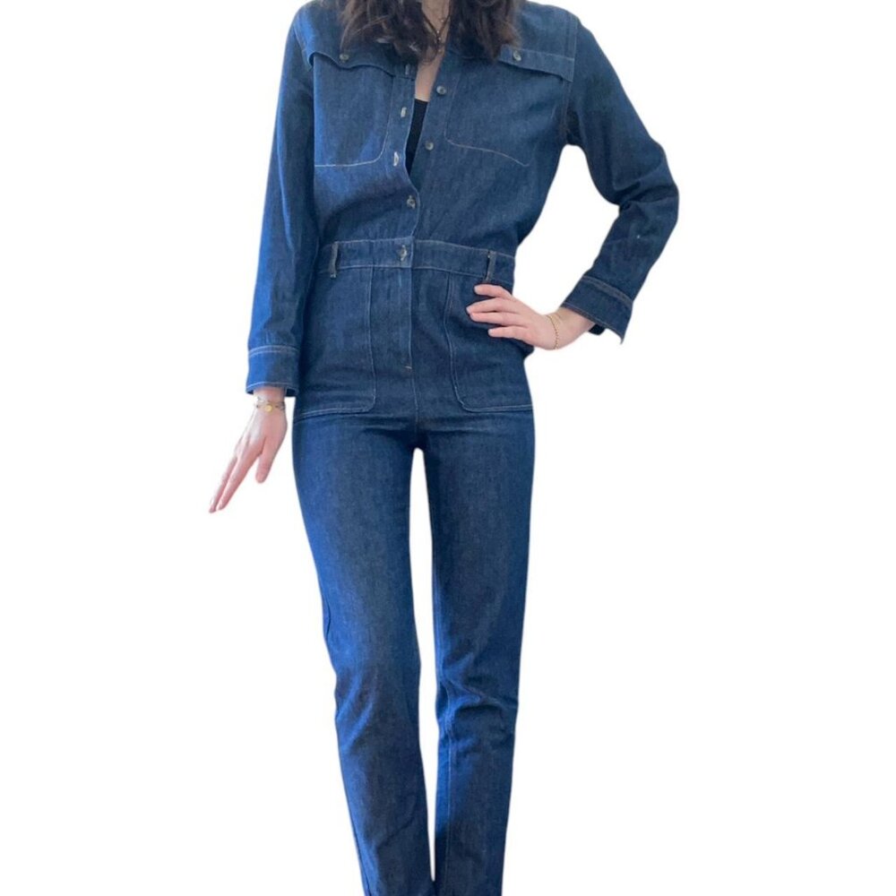 Denim jumpsuit, size 34/XS